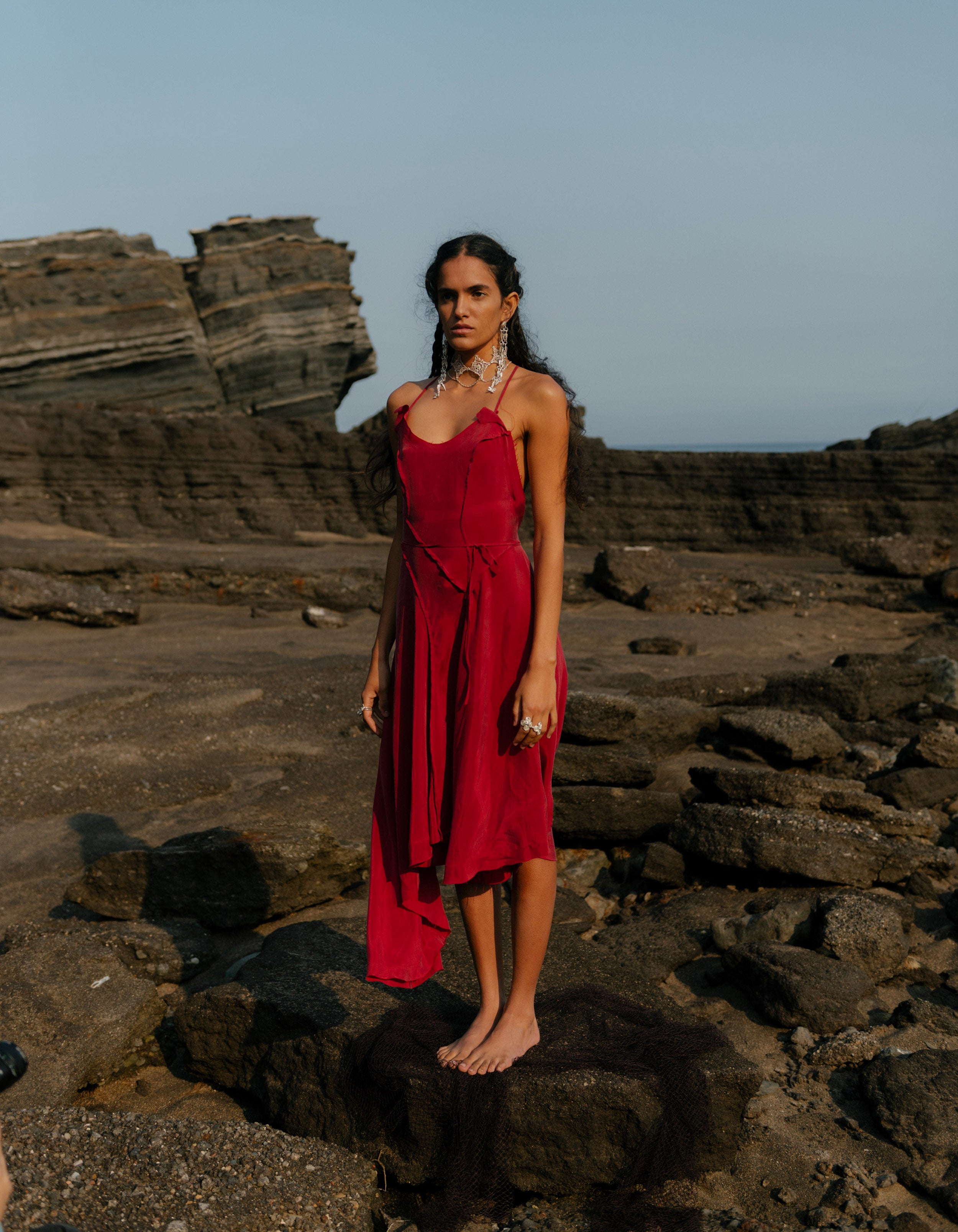 open lace back dress Xana Blood Dress – Raxada
