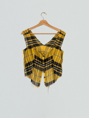 Freba Top in Linen Tartan