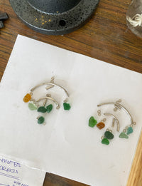 lluz earrings sea glass process