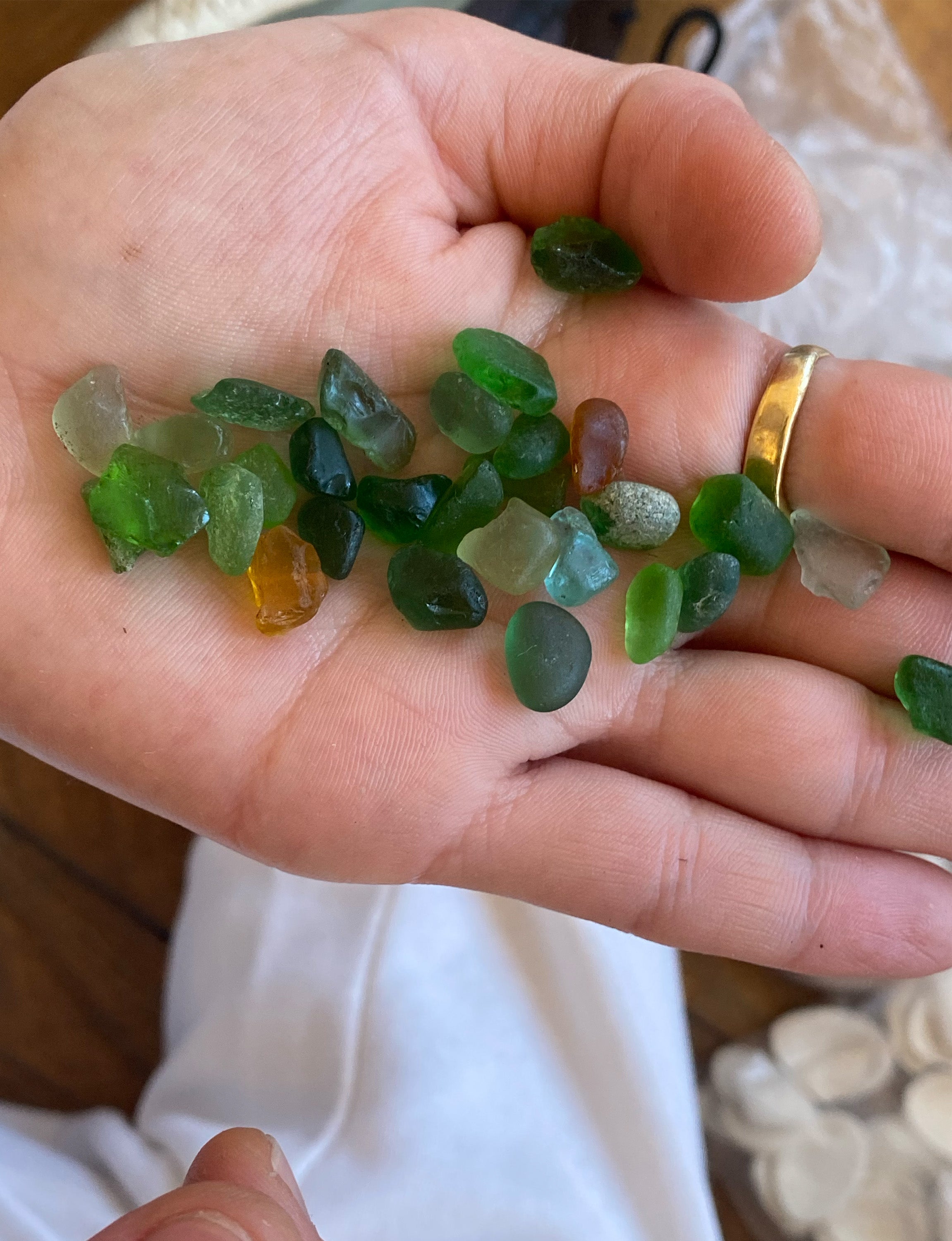 lluz earrings sea glass workshop