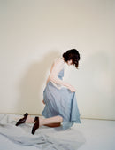 xana silk linen dress silverblue